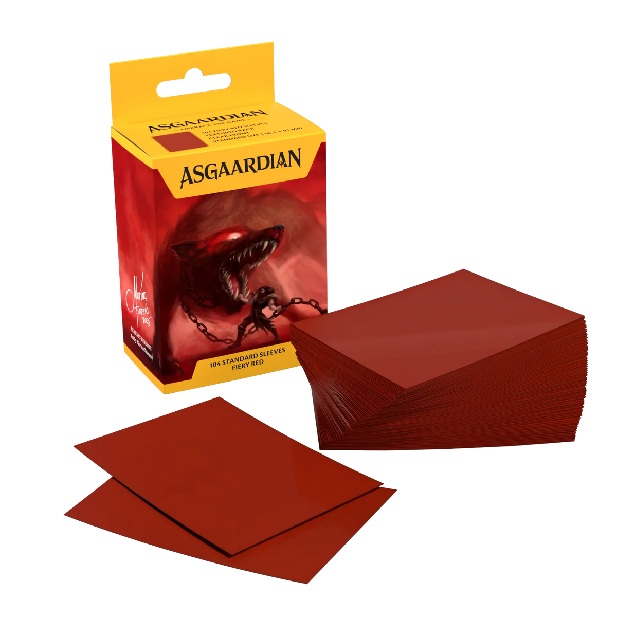 red card sleeves Asgaardian 1101 Standard Size Textured Back Fiery in_stock_orl_1 Matte Crimson back Marvelous Melee | Marvel Size:38 EU